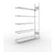 META S3 COMPACT Büroregal 1850x1250x300 mm (HxBxT), Anbauregal mit 5 Böden, 80 Kg Fachlast, verzinkt