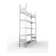 META S3 COMPACT Büroregal 1850x1250x300 mm (HxBxT), mit 5 Böden, 80 Kg Fachlast, verzinkt