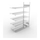 META S3 COMPACT Büroregal 1850x1250x600 mm (HxBxT), Anbauregal doppelseitig mit 5 Böden, 80 Kg Fachlast, verzinkt