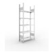 META S3 COMPACT Büroregal 1850x750x300 mm (HxBxT), mit 5 Böden, 80 Kg Fachlast, verzinkt