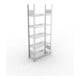 META S3 COMPACT Büroregal 1850x750x300 mm (HxBxT), mit 5 Böden, 80 Kg Fachlast, verzinkt