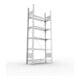 META S3 COMPACT Büroregal 1850x750x300 mm (HxBxT), mit 5 Böden, 80 Kg Fachlast, verzinkt