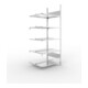META S3 COMPACT Büroregal 1850x750x600 mm (HxBxT), Anbauregal doppelseitig mit 5 Böden, 80 Kg Fachlast, verzinkt