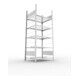 META S3 COMPACT Büroregal 1850x750x600 mm (HxBxT), doppelseitig mit 5 Böden, 80 Kg Fachlast, verzinkt