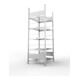 META S3 COMPACT Büroregal 1850x750x600 mm (HxBxT), doppelseitig mit 5 Böden, 80 Kg Fachlast, verzinkt