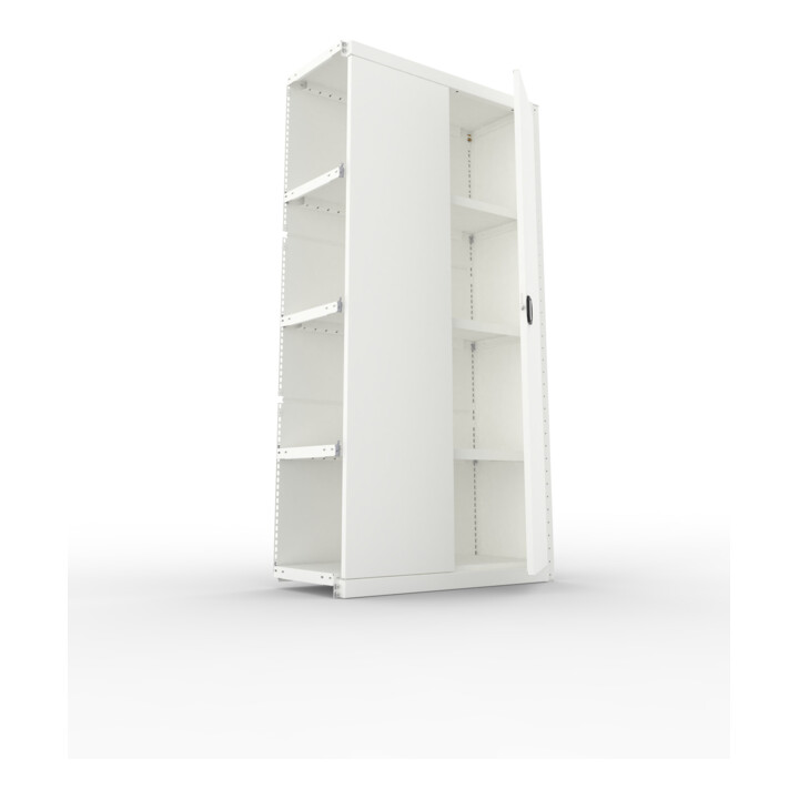 META Schrankmodul CLIP 150 2000 x 1000 x 400 mm RAL 7035 mit 5 Böden
