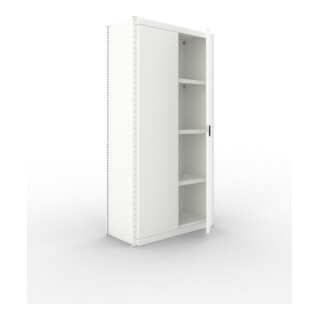 Meta Schrankmodul CLIP 150 2000 x 1000 x 400 mm RAL 7035 mit 5 Böden Volltür