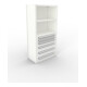 META Schrankmodul CLIP 150 2000 x 1000 x 500 mm RAL 7035 mit 3 Böden und 3 Schubladen