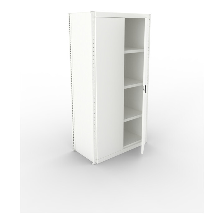 META Schrankmodul CLIP 150 2000 x 1000 x 500 mm RAL 7035 mit 5 Böden Volltür