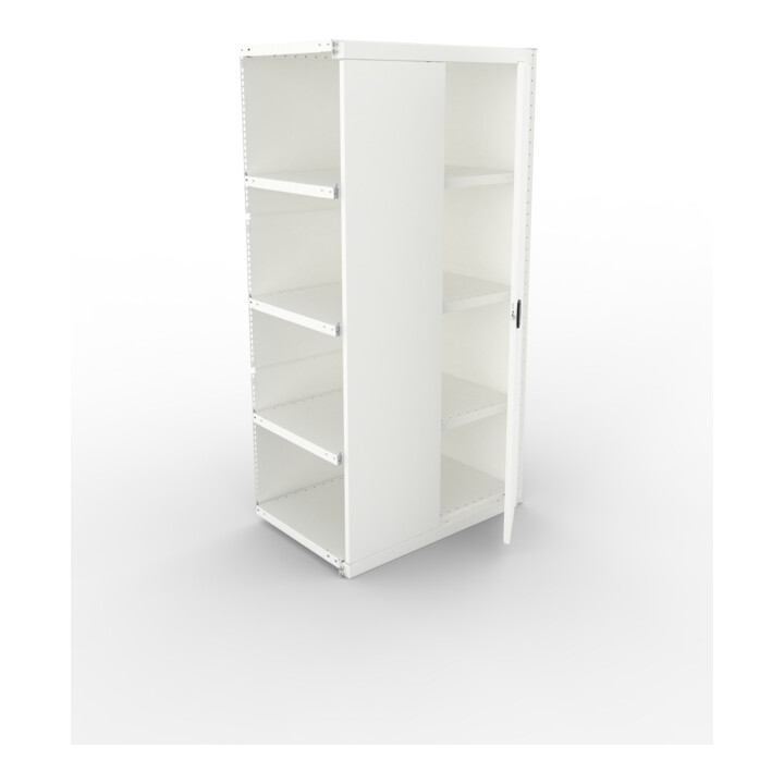 META Schrankmodul CLIP 150 2000 x 1000 x 600 mm RAL 7035 mit 5 Böden