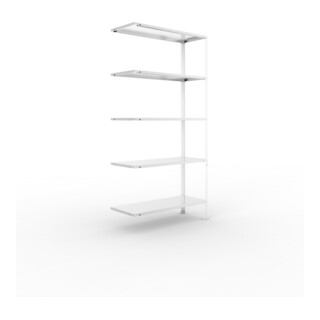 Meta Schraubregal FIX 80 Anbaufeld 2000 x 1000 x 400mm verzinkt mit 5 Böden