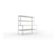 META SPEED-RACK Packtisch mit Ablage 1970/970x2000x400/800 mm, 4 lagerebenen, 400 kg Fachlast, verzinkt
