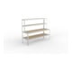 META SPEED-RACK Packtisch mit Ablage 1970/970x2500x400/800 mm, 4 lagerebenen, 400 kg Fachlast, verzinkt