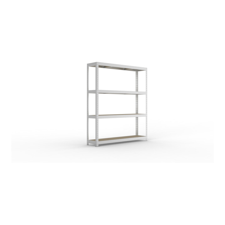 META SPEED-RACK Weitspannregal 1970x1700x400 mm in verzinkt mit 4 Fachebenen und Spanplatten