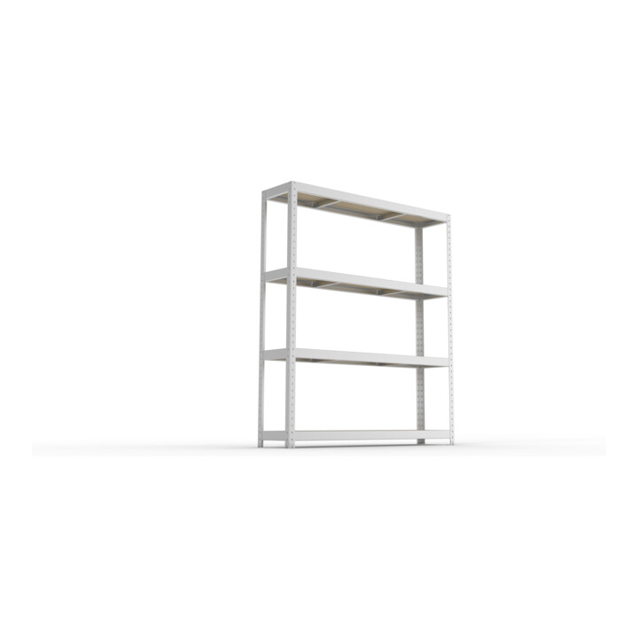 META SPEED-RACK Weitspannregal 1970x1700x400 mm in verzinkt mit 4 Fachebenen und Spanplatten