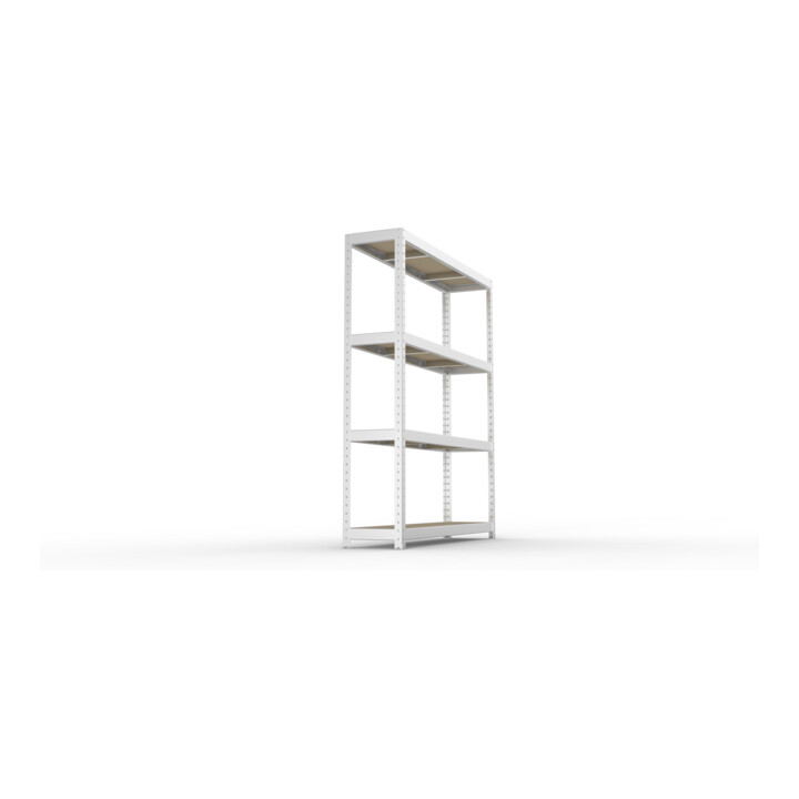 META SPEED-RACK Weitspannregal 1970x1700x400 mm in verzinkt mit 4 Fachebenen und Spanplatten