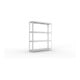 META SPEED-RACK Weitspannregal 1970x1700x400 mm in verzinkt mit 4 Fachebenen und Stahlpaneelen