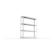 META SPEED-RACK Weitspannregal 1970x1700x400 mm in verzinkt mit 4 Fachebenen und Stahlpaneelen