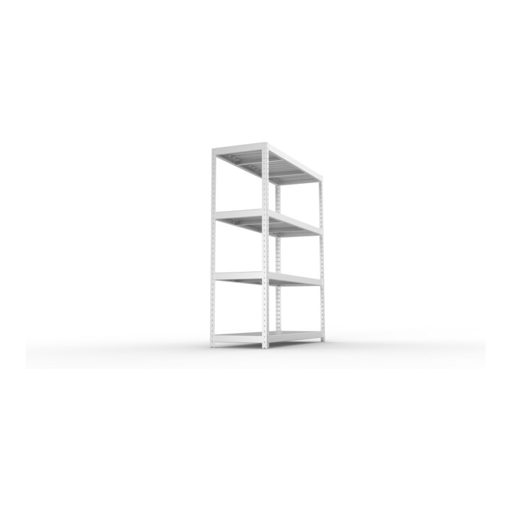 META SPEED-RACK Weitspannregal 1970x1700x600 mm in verzinkt mit 4 Fachebenen und Stahlpaneelen