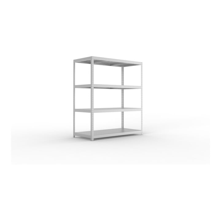 META SPEED-RACK Weitspannregal 1970x1700x800 mm in verzinkt mit 4 Fachebenen und Stahlpaneelen