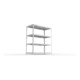 META SPEED-RACK Weitspannregal 1970x1700x800 mm in verzinkt mit 4 Fachebenen und Stahlpaneelen