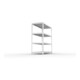 META SPEED-RACK Weitspannregal 1970x1700x800 mm in verzinkt mit 4 Fachebenen und Stahlpaneelen