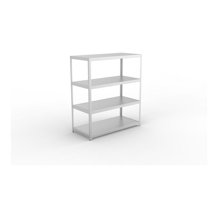 META SPEED-RACK Weitspannregal 1970x1700x800 mm in verzinkt mit 4 Fachebenen und Stahlpaneelen