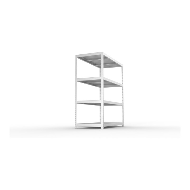 META SPEED-RACK Weitspannregal 1970x1700x800 mm in verzinkt mit 4 Fachebenen und Stahlpaneelen