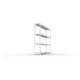 META SPEED-RACK Weitspannregal 1970x2000x400 mm in verzinkt mit 4 Fachebenen und Stahlpaneelen