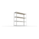 META SPEED-RACK Weitspannregal 1970x2000x600 mm in verzinkt mit 4 Fachebenen mit Spanplatten
