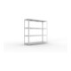META SPEED-RACK Weitspannregal 1970x2000x600 mm in verzinkt mit 4 Fachebenen und Stahlpaneelen