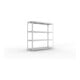 META SPEED-RACK Weitspannregal 1970x2000x600 mm in verzinkt mit 4 Fachebenen und Stahlpaneelen
