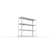 META SPEED-RACK Weitspannregal 1970x2000x600 mm in verzinkt mit 4 Fachebenen und Stahlpaneelen