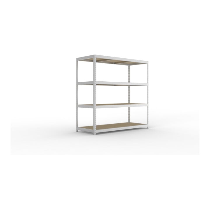 META SPEED-RACK Weitspannregal 1970x2000x800 mm in verzinkt mit 4 Fachebenen mit Spanplatten