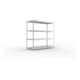 META SPEED-RACK Weitspannregal 1970x2000x800 mm in verzinkt mit 4 Fachebenen und Stahlpaneelen