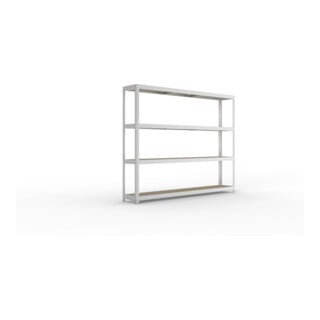 META SPEED-RACK Weitspannregal 1970x2500x400 mm in verzinkt mit 4 Fachebenen und Spanplatten