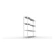 META SPEED-RACK Weitspannregal 1970x2500x400 mm in verzinkt mit 4 Fachebenen und Stahlpaneelen