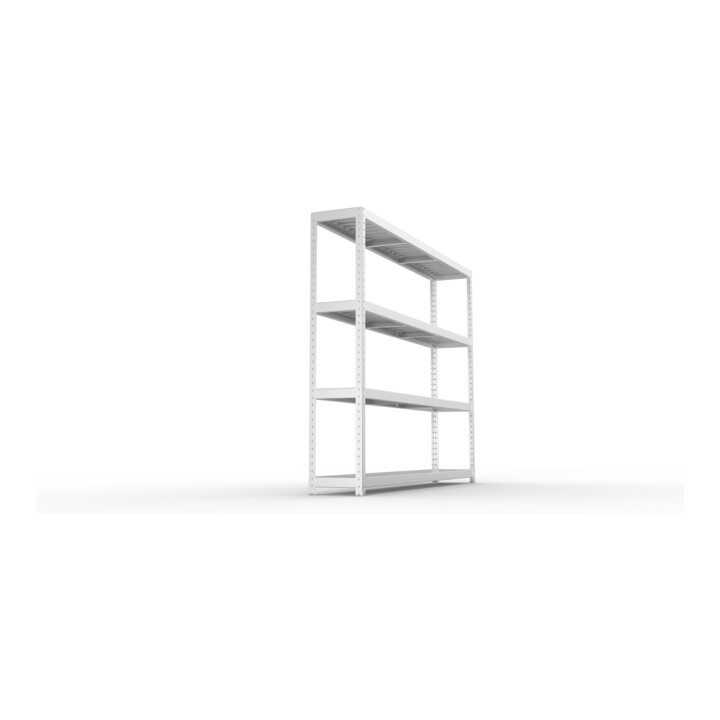 META SPEED-RACK Weitspannregal 1970x2500x400 mm in verzinkt mit 4 Fachebenen und Stahlpaneelen