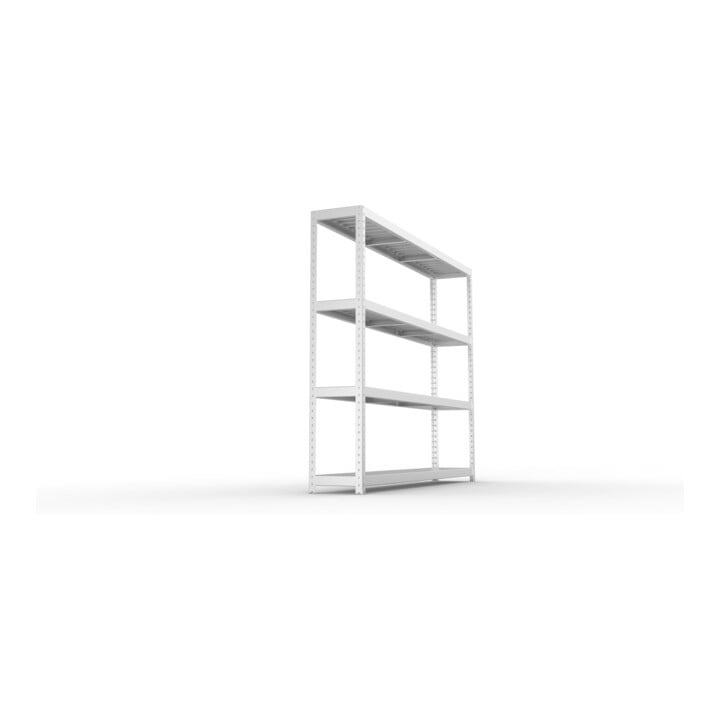 META SPEED-RACK Weitspannregal 1970x2500x400 mm in verzinkt mit 4 Fachebenen und Stahlpaneelen