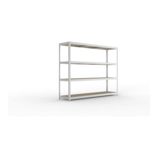 META SPEED-RACK Weitspannregal 1970x2500x600 mm in verzinkt mit 4 Fachebenen und Spanplatten
