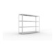 META SPEED-RACK Weitspannregal 1970x2500x600 mm in verzinkt mit 4 Fachebenen und Stahlpaneelen