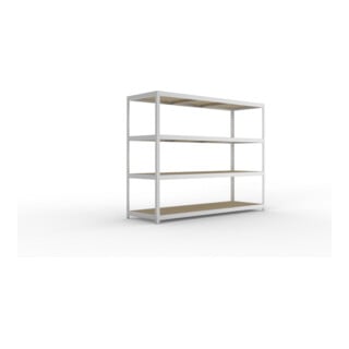 META SPEED-RACK Weitspannregal 1970x2500x800 mm in verzinkt mit 4 Fachebenen und Spanplatten