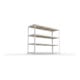 META SPEED-RACK Weitspannregal 1970x2500x800 mm in verzinkt mit 4 Fachebenen und Spanplatten