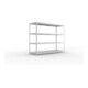 META SPEED-RACK Weitspannregal 1970x2500x800 mm in verzinkt mit 4 Fachebenen und Stahlpaneelen