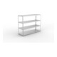 META SPEED-RACK Weitspannregal 1970x2500x800 mm in verzinkt mit 4 Fachebenen und Stahlpaneelen