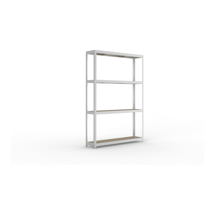 META SPEED-RACK Weitspannregal 2470x1700x400 mm in verzinkt mit 4 Fachebenen und Spanplatten