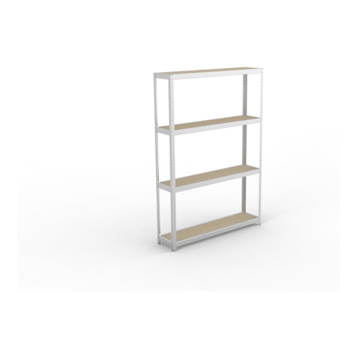 META SPEED-RACK Weitspannregal 2470x1700x400 mm in verzinkt mit 4 Fachebenen und Spanplatten
