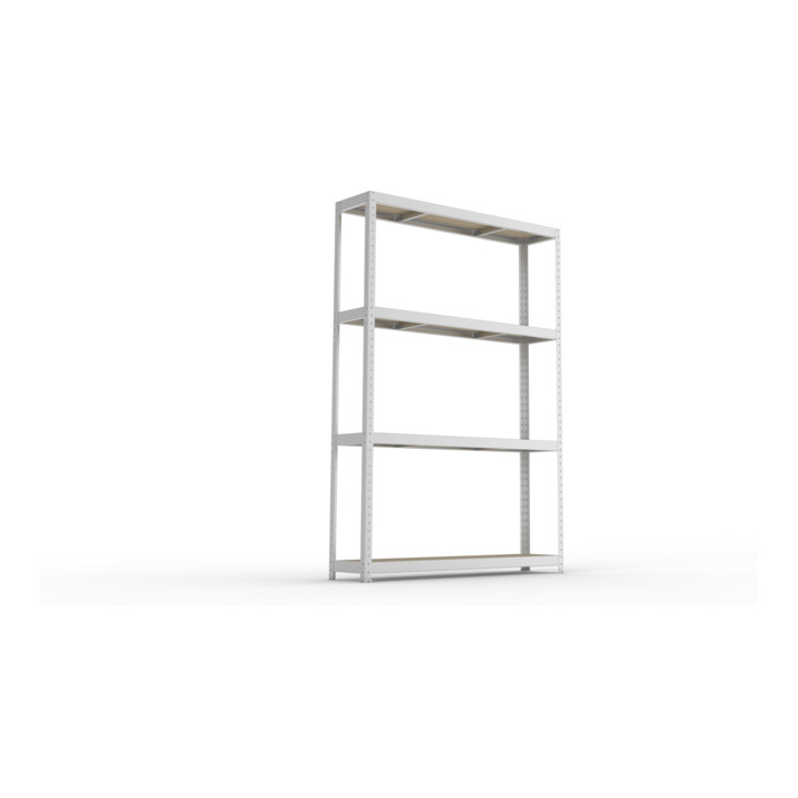META SPEED-RACK Weitspannregal 2470x1700x400 mm in verzinkt mit 4 Fachebenen und Spanplatten