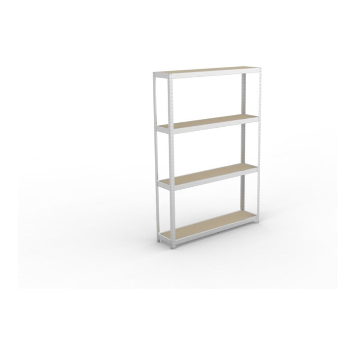 META SPEED-RACK Weitspannregal 2470x1700x400 mm in verzinkt mit 4 Fachebenen und Spanplatten