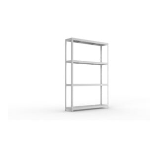 Meta Weitspannregal Speed Rack verzinkt + 4 Fachebenen + Stahlpaneelen